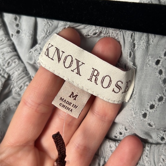 NWT Knox Rose: Off Shoulder Blouse Pale Blue: Medium - Picture 7 of 7